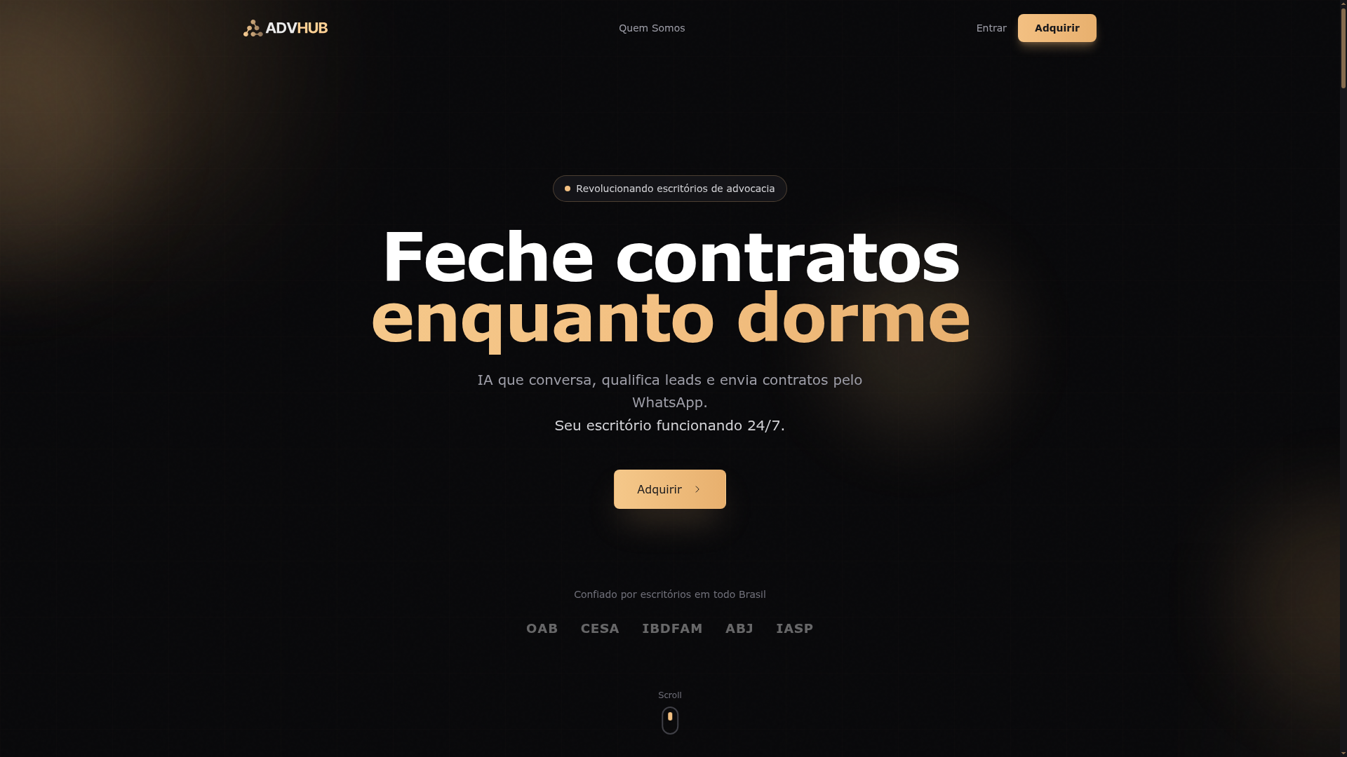 Preview do site AdvHub